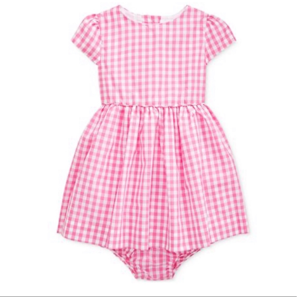 Polo Ralph Lauren Checked Taffeta Dress & Bloomer